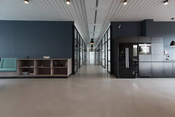 Open-plan office floor plan