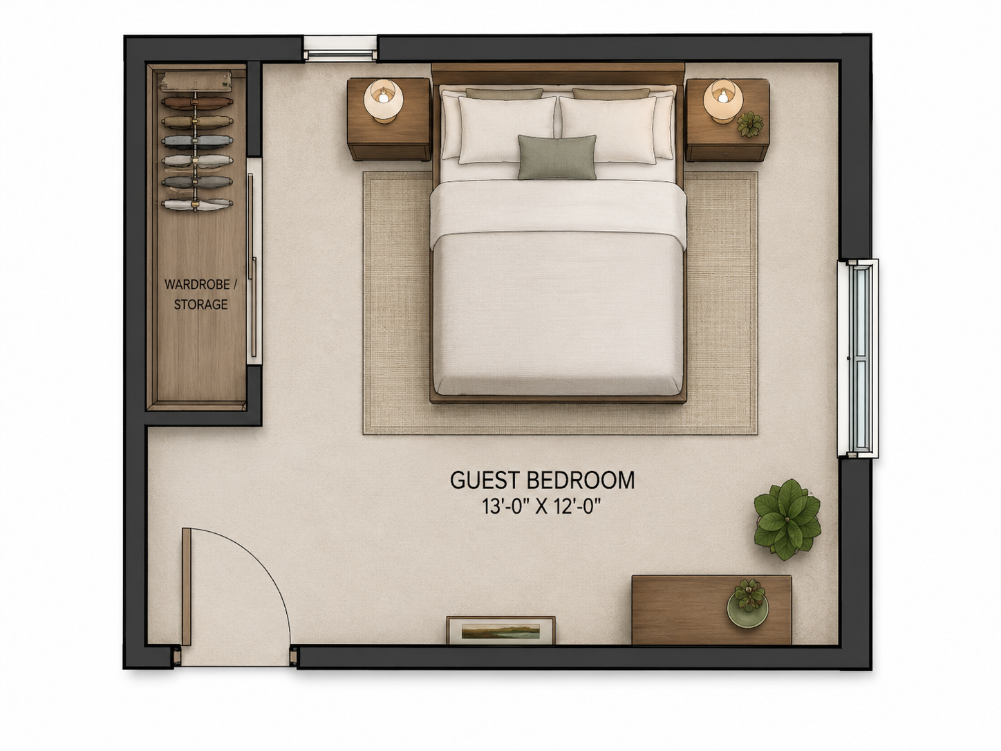 Guest Bedroom Plan
