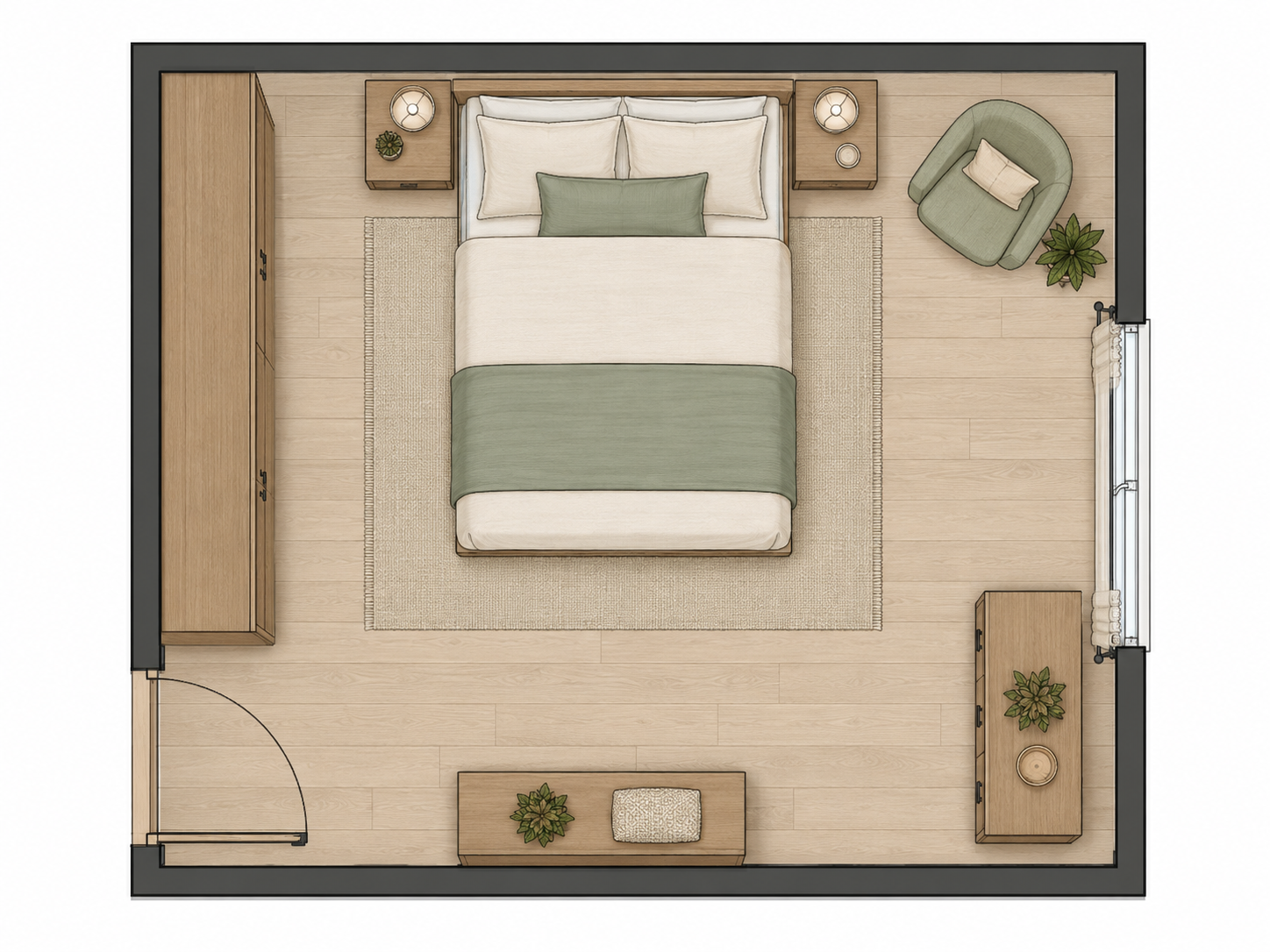 Cozy Bedroom Layout