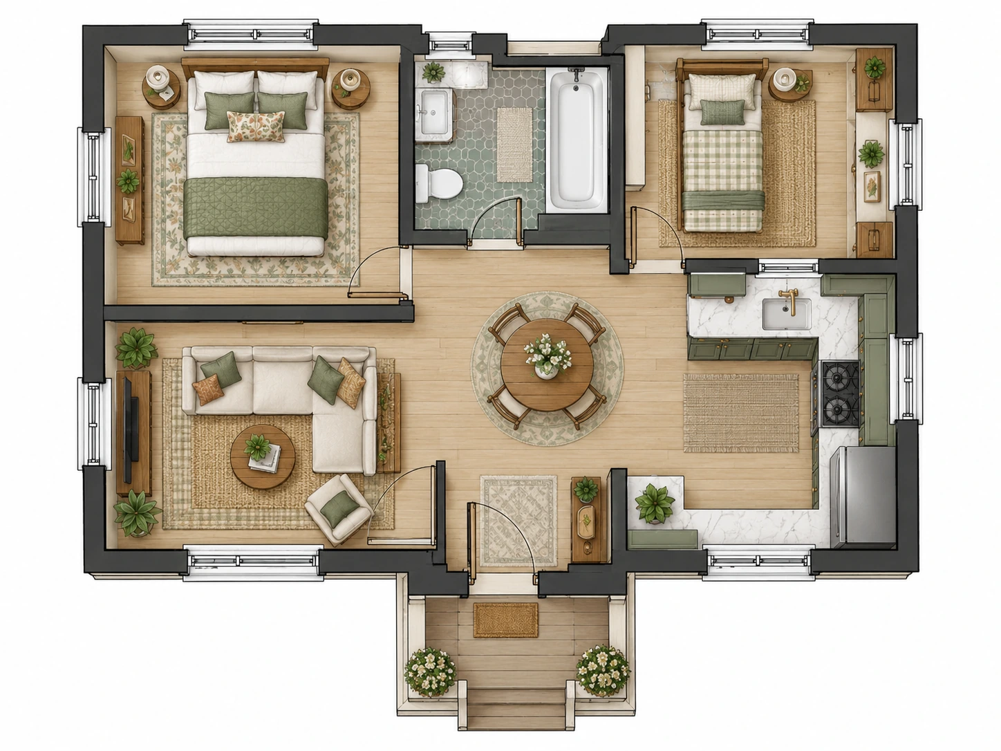 Small cottage floor plan