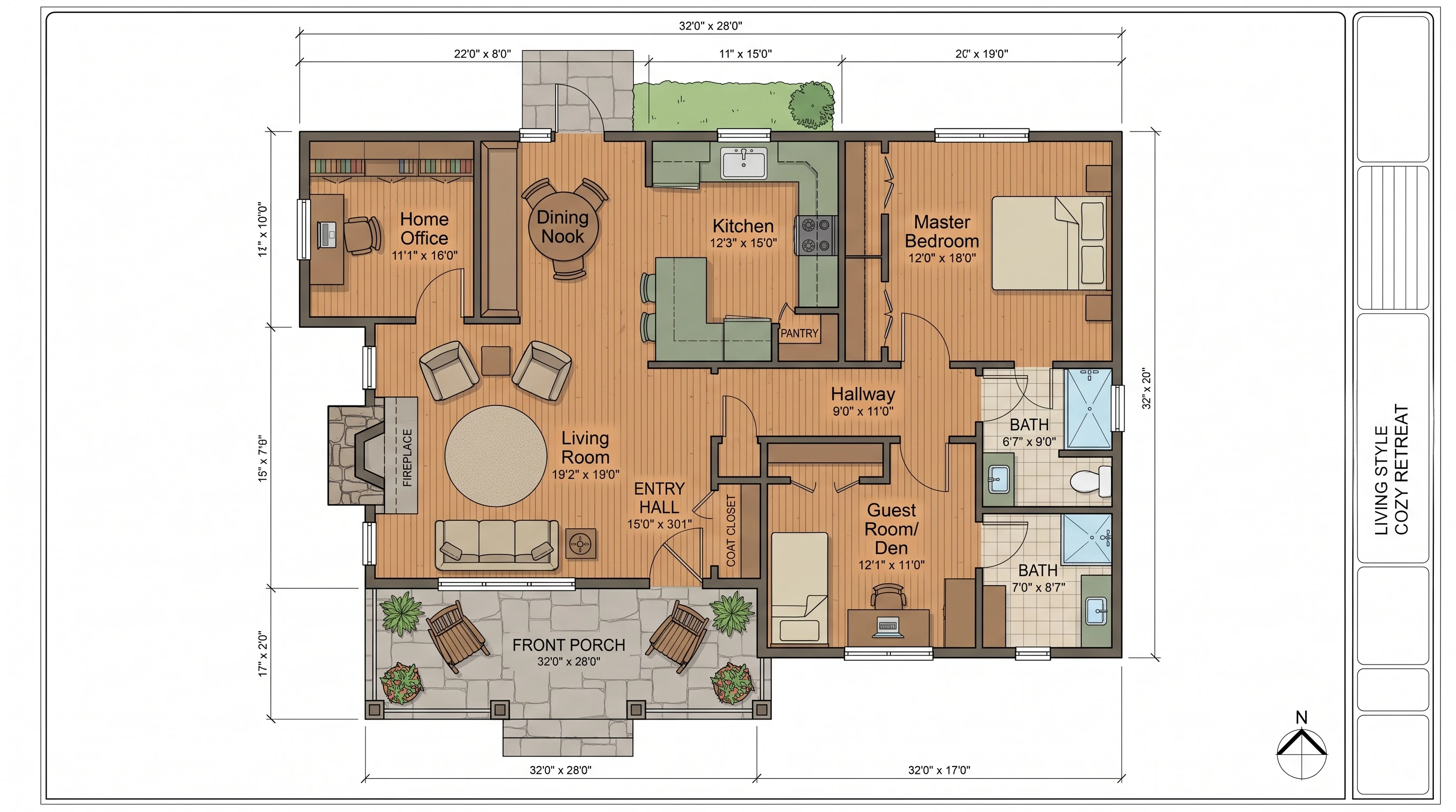 Cottage Floor Plans - English Cottage