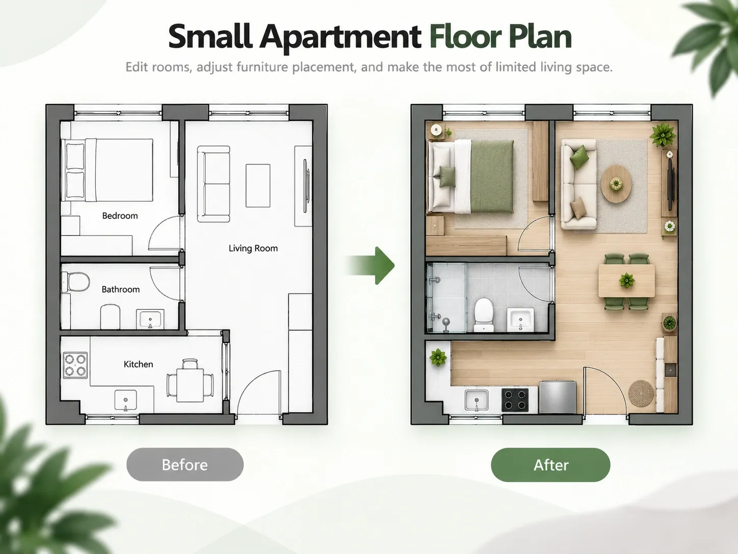 Edited small apartment floor plan
