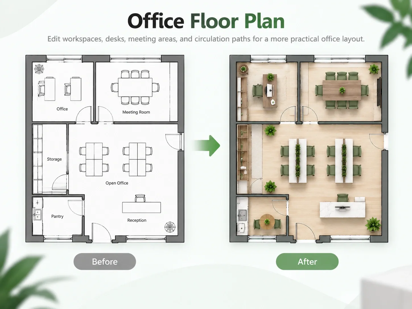 Edited office floor plan