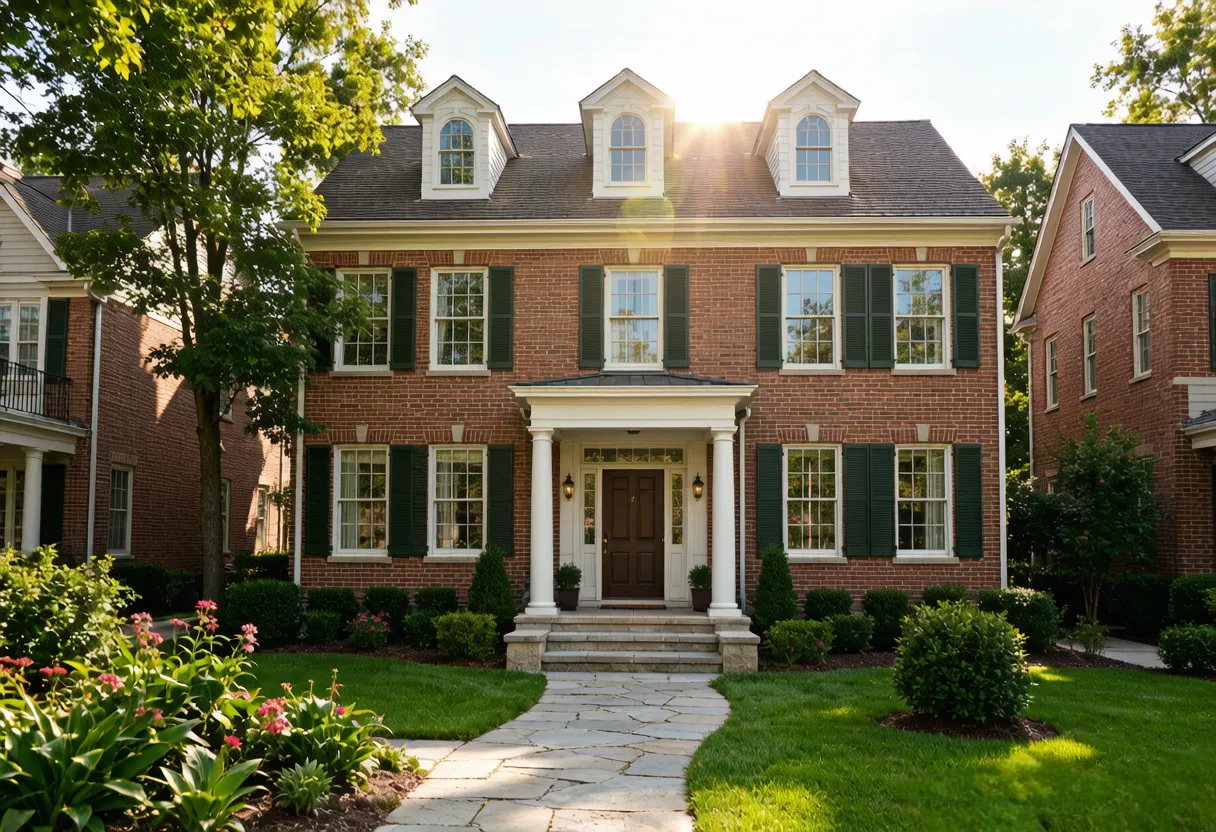 Traditional villa exterior design