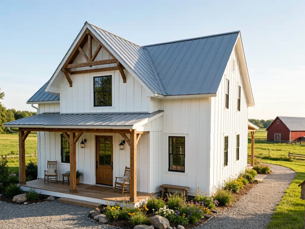 Farmhouse front exterior design