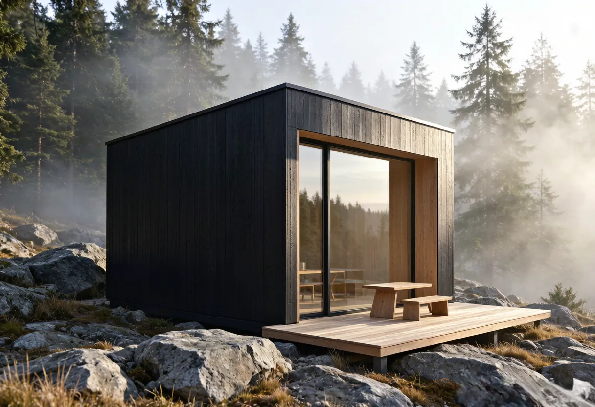 Minimalist cabin exterior design