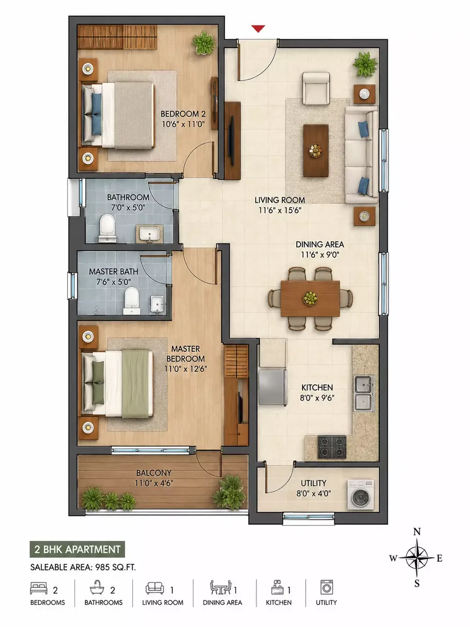 Modern home floor plan