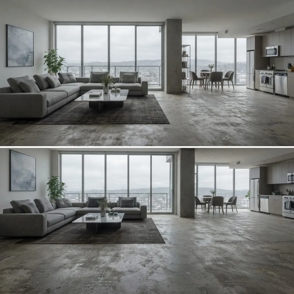 Living Room before floor redesign
