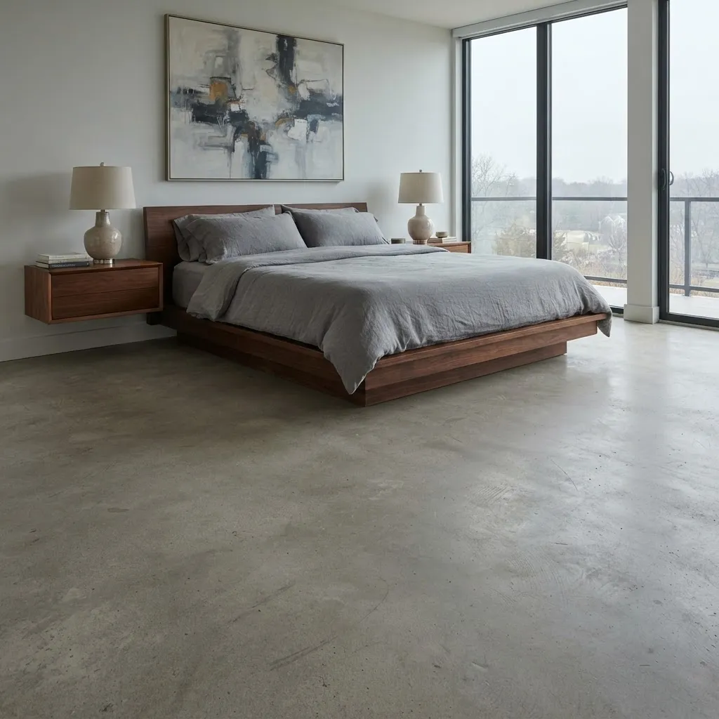 Bedroom before floor redesign