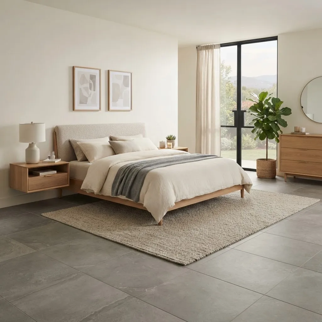 Scandinavian light wood flooring design