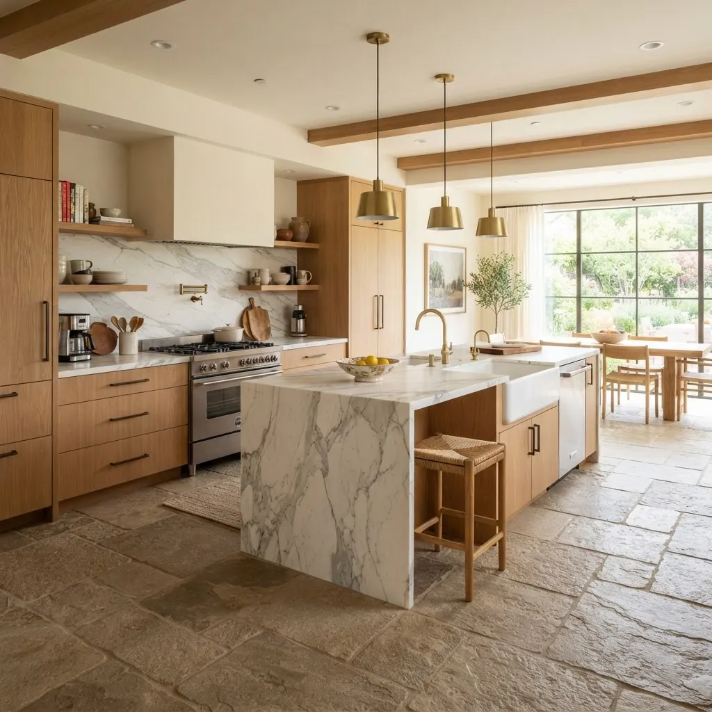 Classic herringbone floor design pattern