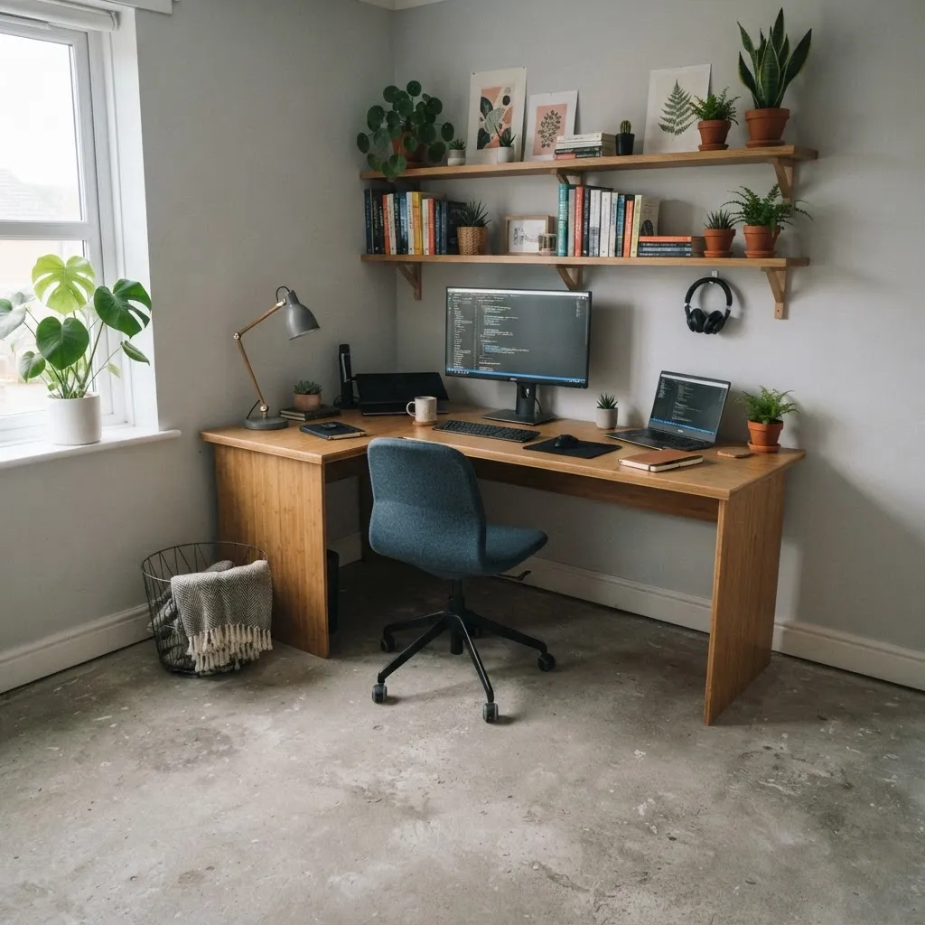Home Office before floor redesign