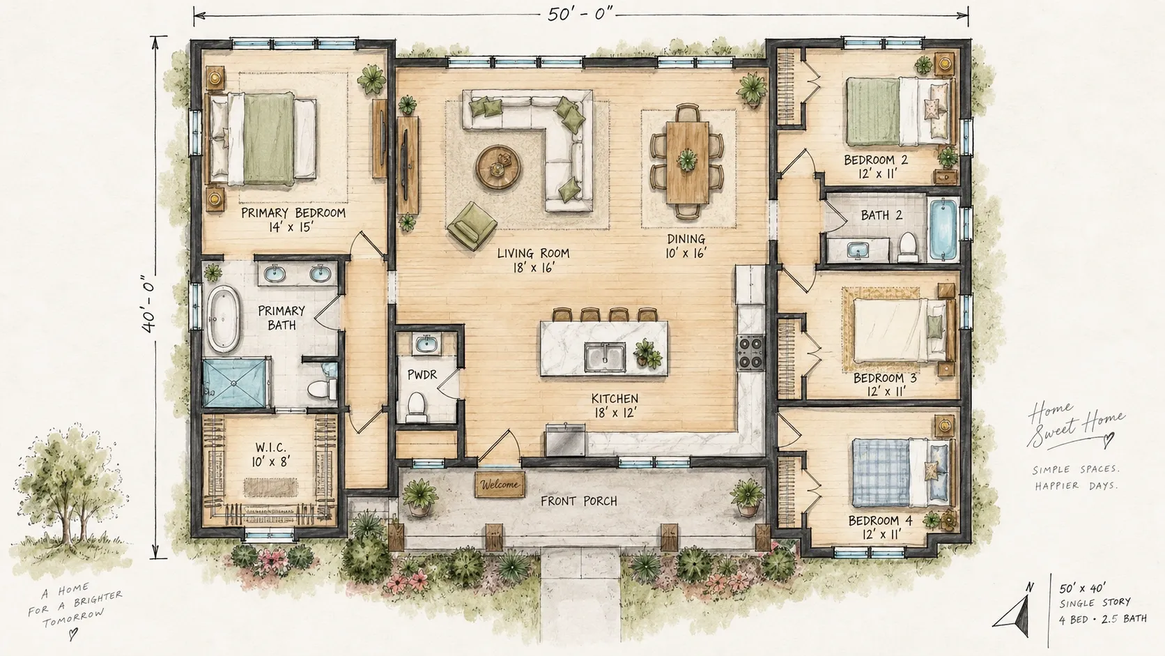 2D Floor Plan Creator - Family House