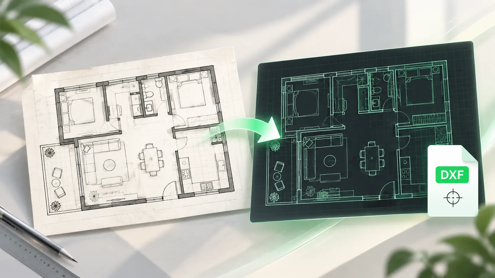 Floor Plan to DXF Converter