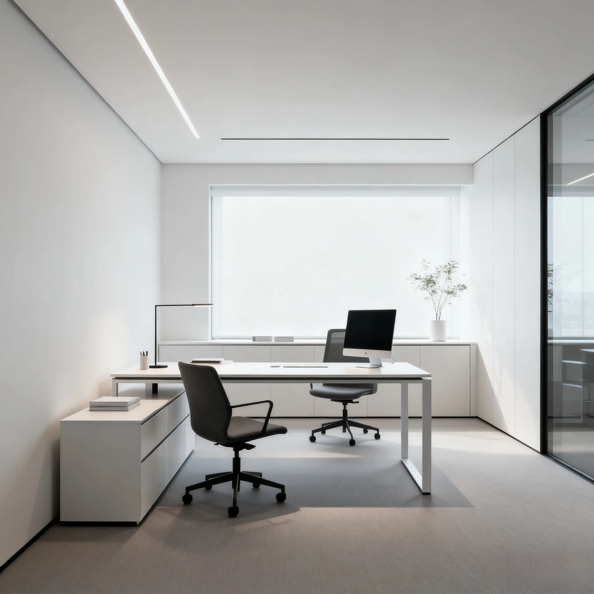 Minimalist Staged Office