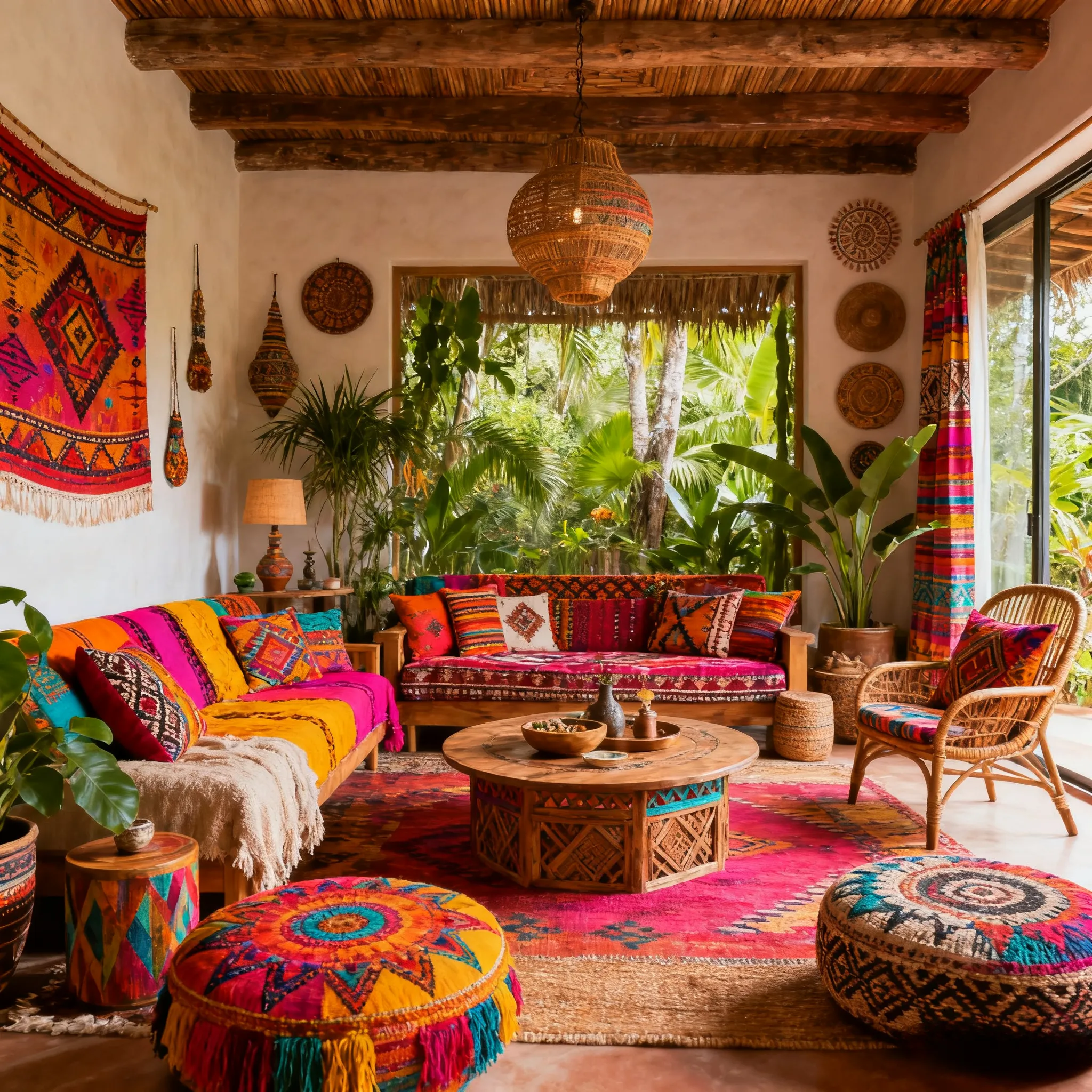 Tropical Staged Living Room
